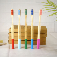 Customized Packing Logo Eco-Friendly Charcoal Bristles Bamboo Toothbrush