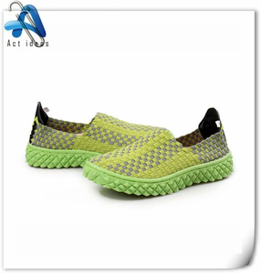 Women′s Elastic Woven Shoes Casual Light Weight Sneaker