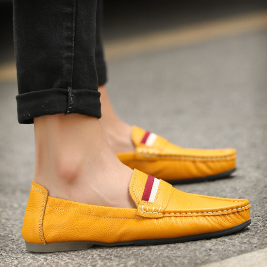 Wholesale Unique New Style Fancy Design Leather Men Flat Sole Casual Mens Dress Shoe