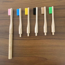 Hot Sale Customized Natural Bamboo Replaceable Family Travel Toothbrush