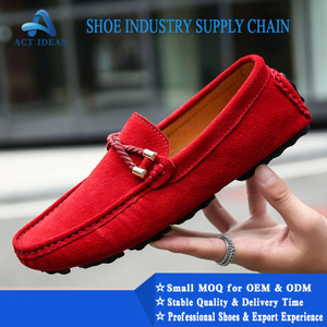 Handmade Stitching Soft Bottom Leather Comfortable Men′s Driving Casual Shoes