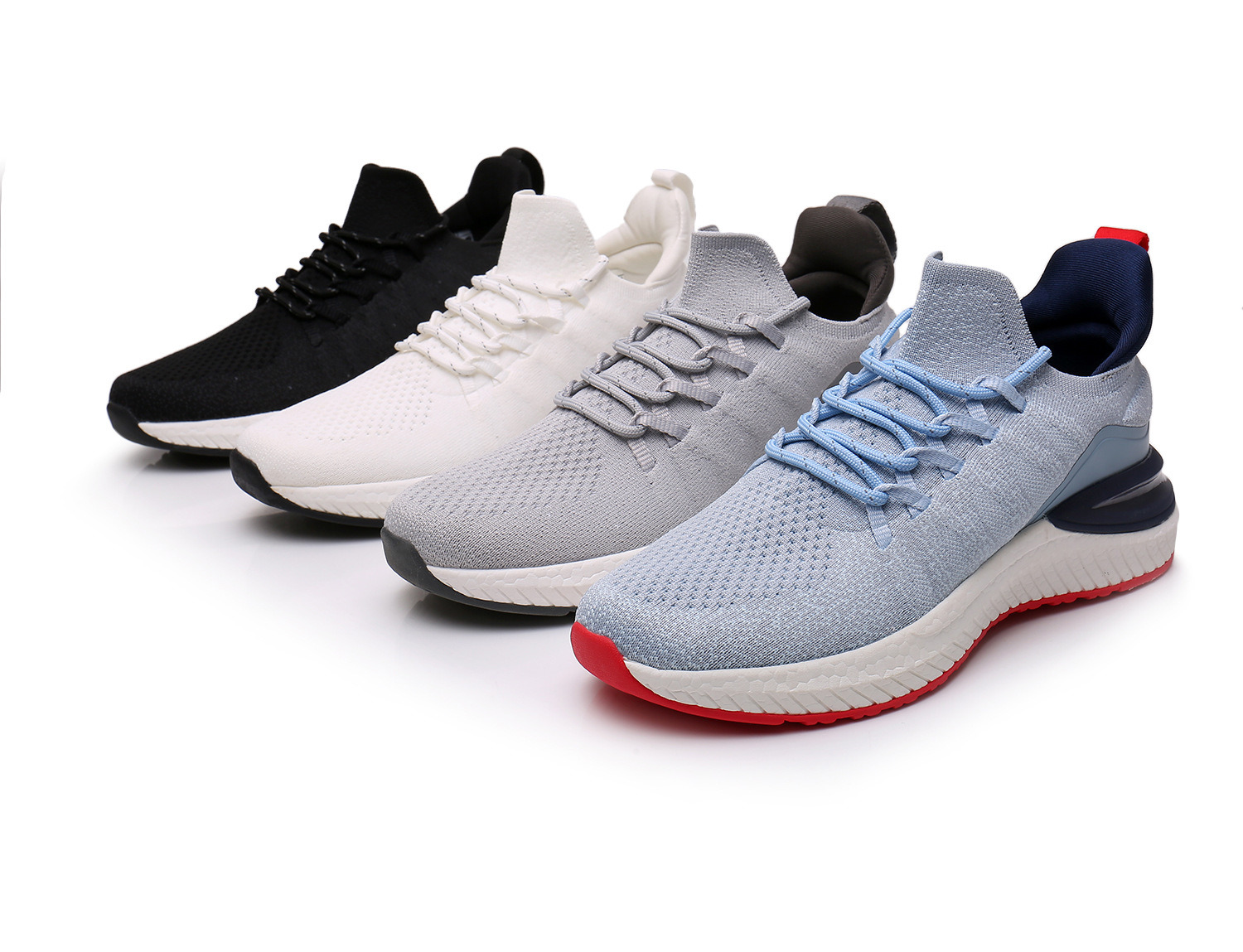 Factory Breathable Flyknit Men Leather Casual Shoes for Men